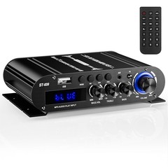 Bluetooth 5.0 Stereo Audio Receiver Amplifier 2.1 Channel Hi-Fi Amp &USB/RCA/AUX