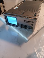 Vtg PANASONIC Travelvision TR-1010P Mini TV Portable B&W W/PIECE WORKING JAPAN