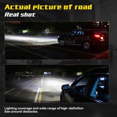 Pair 4-Sides H11 LED Headlight High or Low Beam Bulbs 1800W 216000LM 6000K White