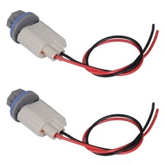 2 Set Rear License Plate Light Lamp Bulb Socket Connector Wiring Pigtail Harness