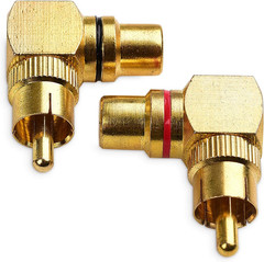 Cable Matters 2-Pack Right Angle RCA Adapter, 90 Degree RCA Adapter