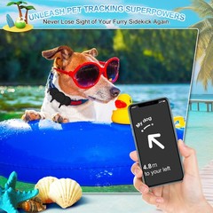 Airtag Dog Collar Holder – Silicone IPX8 Waterproof Cat 2 Black