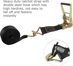 2 Pack 2 Inch Ratchet Straps Heavy Duty 2 inches wide, 20 feet long, Black