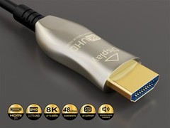 75ft HDMI 2.1 Fiber Optic Cable (AOC), Plenum Rated, UL, 8K@60Hz