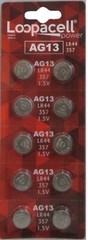 LR44 BATTERY (20 piece) LR44 357 A76 L1154 AG13 357 Alkaline Loopacell Battery