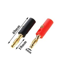 10pcs 4mm Gold Plated Banana Plugs – Screw-Fixed Speaker Wire Audio Connectors