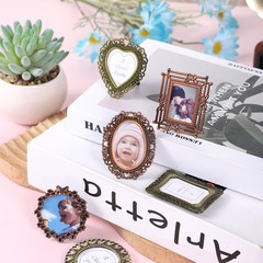 6 Pcs Mini Vintage Picture Frame 1 Inch 1-2 inches x 6.7 inches, Bronze Brown