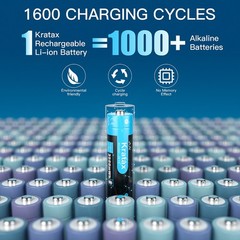 1.5V USB Rechargeable AA Lithium Battery 3500mwh Li-ion Batteries Charger Lot