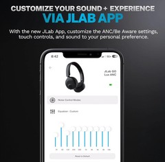 JLab Go Lux ANC Wireless Headphones Hybrid ANC Premium On-Ear Headset Sage