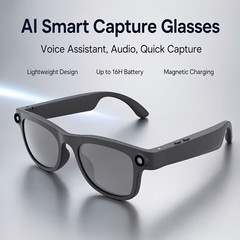 Smart Glasses with AI Voice Assistant & Camera