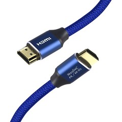 High Speed 8K/60HZ 2.1V HDMI Cable 3Ft Blue 48Gbps 28AWG Support 3D NEW