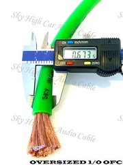 1 ft OFC 1/0 Gauge Oversized BLACK Power Ground Wire Sky High By The Foot