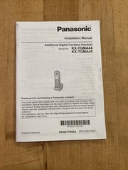 Panasonic KX-TGMA44 White Expansion Handset for KX-TGM430B