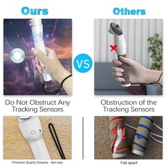 Handle Attachments for Meta Quest 2 Long Arms Controller Waterproof Silicone