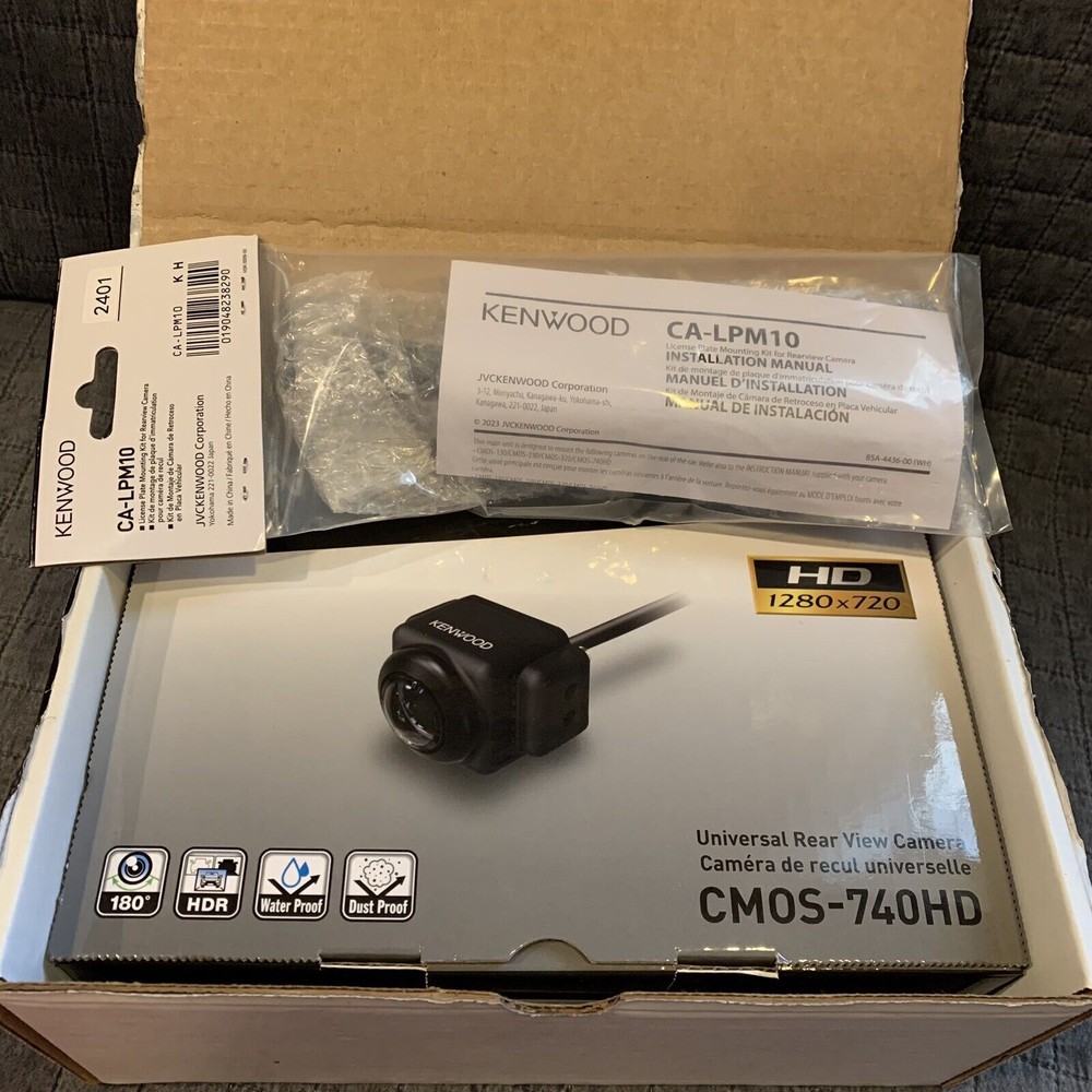 Kenwood CMOS-740HDLP HD Backup Camera With License Plate Bracket NEW IN BOX