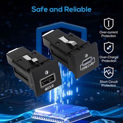 USB QC3.0 Charger PD Kit For Jetta MK6 2010-14 Golf MK5 2006-13 Scirocco 2008-14
