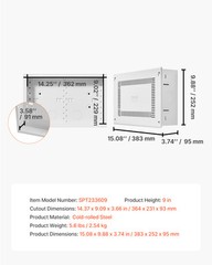 VEVOR Structured Media Enclosure 9 in Recessed in-Wall TV Media Box with Cover