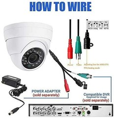 8MP Dome TVI AHD CCTV 4IN1 Camera Color Night Vision Metal Housing 2.8mm