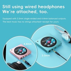 FIIO DISC Portable Music Player,Dual DAC 3.5/4.4mm BT5.4 LDAC Touchscreen (Pink)