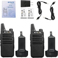 RT22 Walkie Talkies, Mini 2 Way Radio Rechargeable, VOX Handsfree, Portable, …