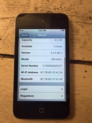 Apple iPod touch 4th Generation BLACK 8GB USED BUNDLE