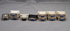 x8 VGA 15-pin Female to DVI-I Analog (24+5) Male Adapter Dual Link Connector Lot