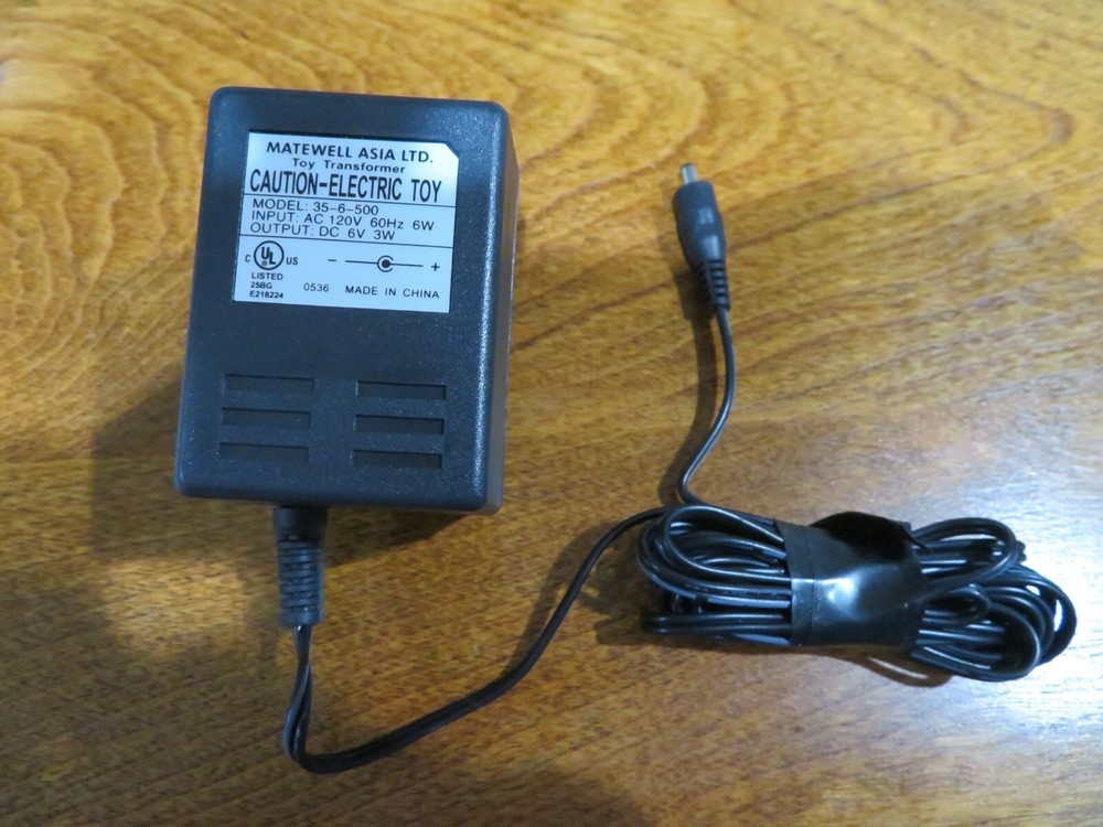 Matewell 35-6-500 Toy Transformer AC Adapter 6 Volts 3 Watts Power Supply Cable