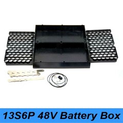 DIY 48V 13S6P 18650 Battery Pack Box with 13S 30A BMS + Holder & Nickel Assembly