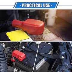 1 Pair Battery Terminal Insulation Covers, 40mm Length 10mm 0.39″ Car Battery