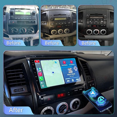 Apple Carplay For Toyota Tacoma 2005-2013 Android 15 Car Stereo Radio navigation