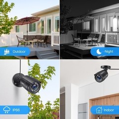 ZOSI 8CH H.265+ 5MP Lite DVR 1080P Outdoor CCTV Home Security Camera System Kit