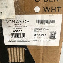 Sonance Mariner MX52 Outdoor Speaker – White – Single 🔥New/Open Box🔥