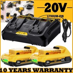 20V FOR DEWALT 20 Volt MAX Lithium-Ion Battery / Charger DCB203 DCB206-2 DCB207