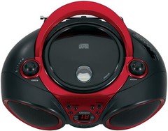 Jensen CD-490 Portable CD Player Sport Stereo – AM/FM Radio (Red/Black) [New ]
