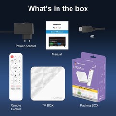 H96MAX H313 Android 14 TV Box 2GB RAM 16GB ROM 4K Ultra HD WiFi 6 BT5.0
