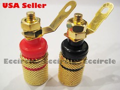 4 pcs Binding Post Amplifier Speaker Terminal Banana Plug Socket Connector 4mm
