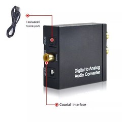 Digital to Analog Audio Converter Optical/Coaxial In Headphone/Speaker RCA out