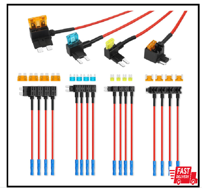 16 Pack 4 Types Fuse Tap, Upgraded 12V Car Add a Circuit Fuse Tap Kit – Standard