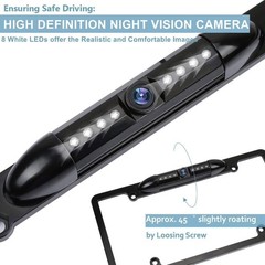 NEW License Plate Metal Frame Rear View Backup Camera CMOS HD LED Night Vision