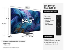 Samsung QN990F 85″ 8K Neo QLED Samsung Vision AI Smart TV (2025) QN85QN990FFXZA