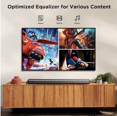 2.2ch Dolby Soundbar, 200W Peak Power, 6 Drivers,2 SUBWOOFER Build-in 35.4″