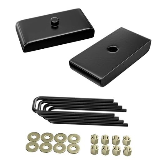 1″ Leveling Lift Block Kit for 1999-2023 Silverado Sierra Front: None, Rear: 1″