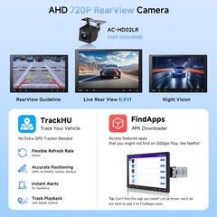 ATOTO Android Single 1DIN 10.1″ Car Stereo GPS Radio Floating QLED Screen+Camera