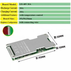 48V-13S-15/20/25/35A Li-ion Battery BMS PCB PCM Balance Circuit Board For E-Bike