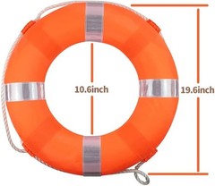 Lifebuoy Set 20Inch Life Preserver Ring and Water Floating Lifesaving Rope 98…