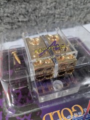 Phoenix Gold PDB214 24kt Gold 1-In 4-Out Power Ground Distribution Block Lot (2)