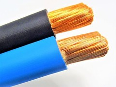 500 FT 1/0 AWG WELDING/BATTERY CABLE 250 BLACK 250 BLUE 600V MADE IN USA COPPER