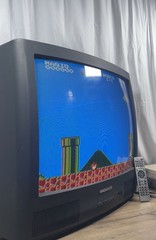 🔥 Vtg 1996 Magnavox 25” Retro Gaming Crt Tv Rear Av Inputs Television W/remote