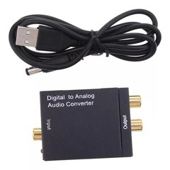 Digital To Analog Audio Converter Adapter (Black)