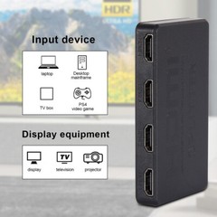 HDMI Splitter 1 In 4 Out 4K UHD HD 1080P 4-Port Repeater Splitter Amplifier 1×4